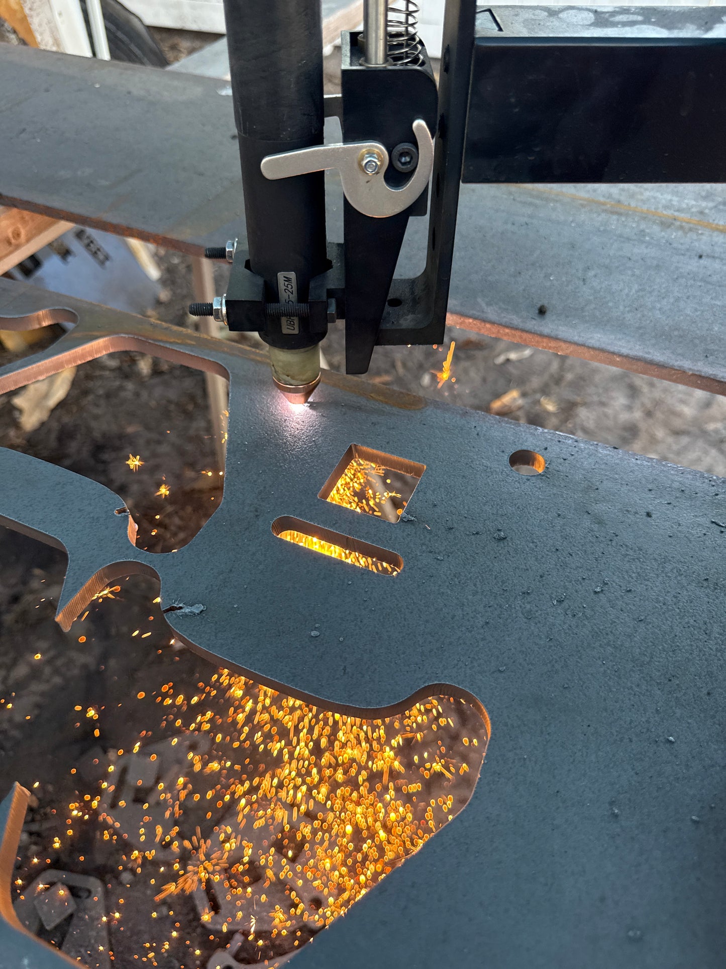Mini Excavator Track Drive Motor Guard with Tow Mount