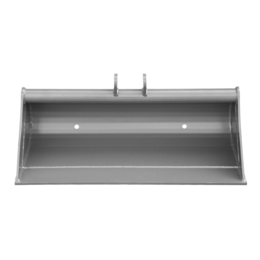 HUAYEE 800mm Toothless Bucket with Pins – Heavy-Duty Attachment for 1-1.8 Ton Mini Excavator.in-Stock in The US