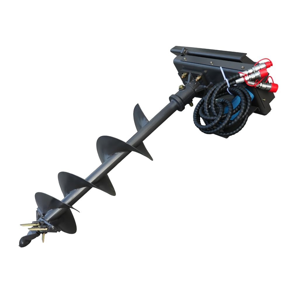 HUAYEE Mini Skid Steer Loader Auger - Heavy Duty Drill Bit Attachment- USA Stock