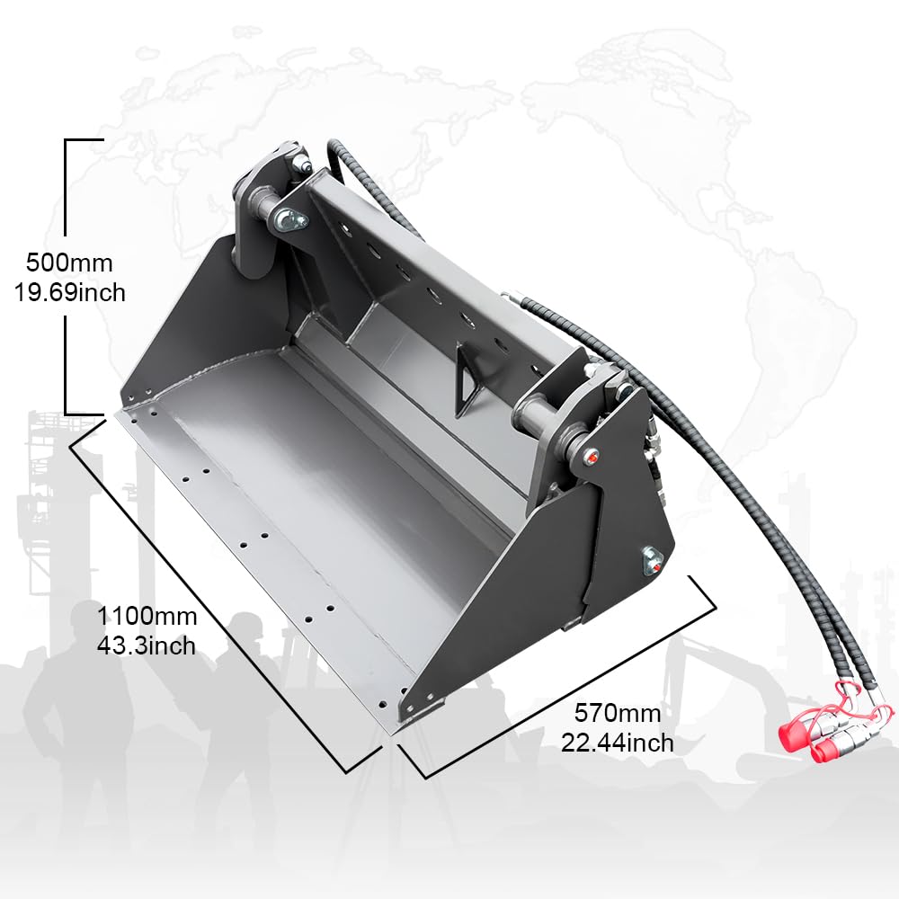 HUAYEE Mini Skid Steer Loader 4 in 1 Bucket - Multi-Functional Universal Attachment USA Stock