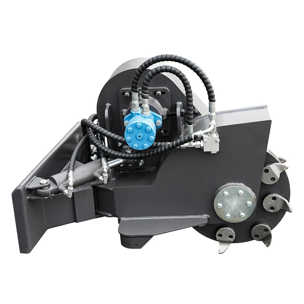 HUAYEE Swing Stump Crusher Attachment for Skid Steer Loaders - Ideal for Landscaping, Farm & Land Clearing - USA Stock