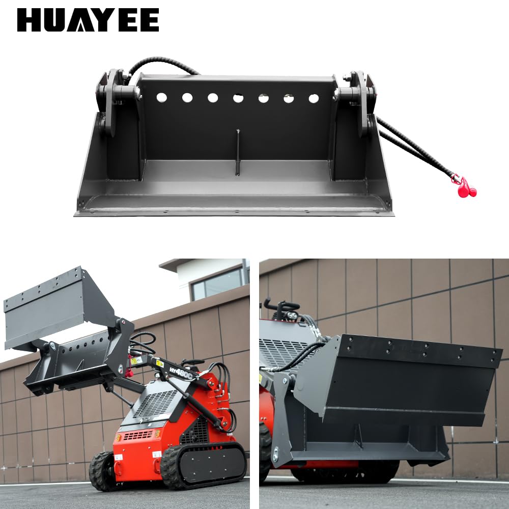 HUAYEE Mini Skid Steer Loader 4 in 1 Bucket - Multi-Functional Universal Attachment USA Stock