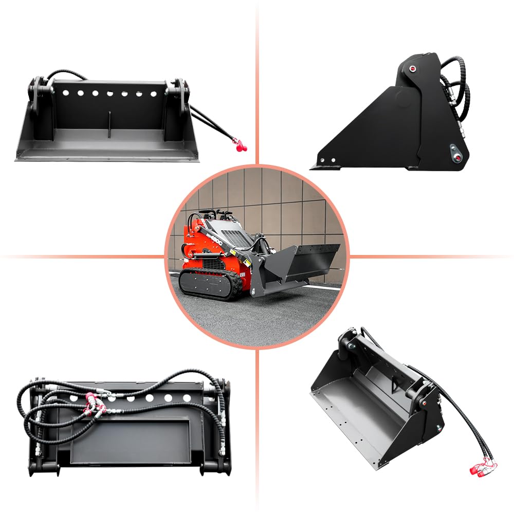 HUAYEE Mini Skid Steer Loader 4 in 1 Bucket - Multi-Functional Universal Attachment USA Stock