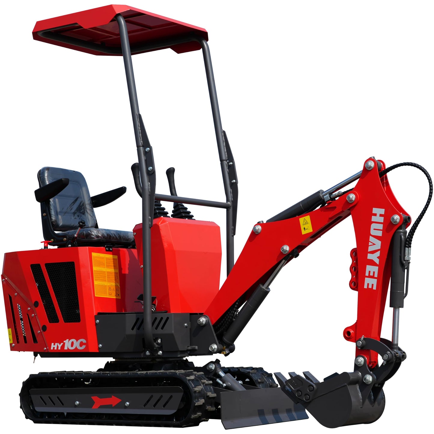HY10C 1 Ton Mini Excavator, 13.5HP Gasoline Powered Compact Digger with EPA Certificate, Curbside Loading and Professional Delivery