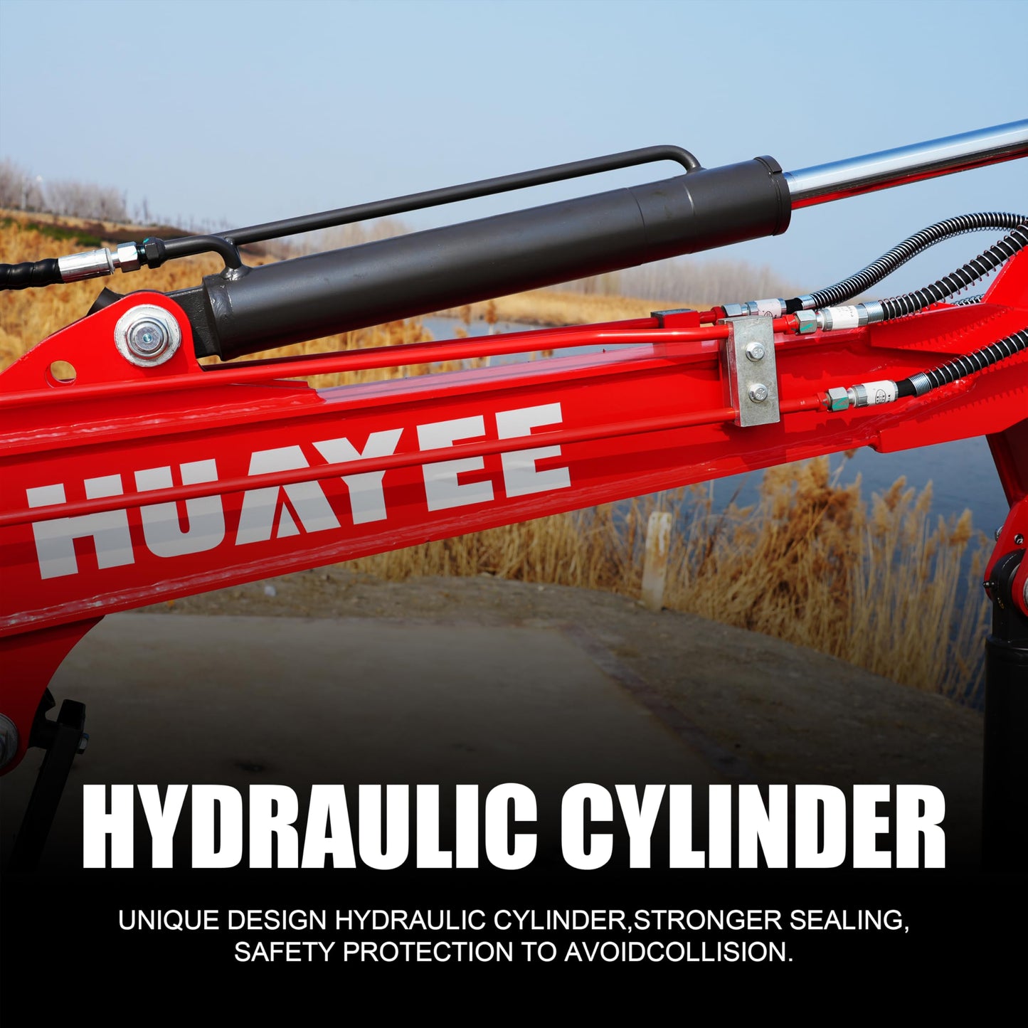 HY14B 1.4T Mini Excavator with Hydraulic Thumb, Quick Coupler, 13.5HP Gasoline Engine, EPA Certified, Rubber Tracks for Compact Digging Jobs, Curbside delivery & Professional unloading Included