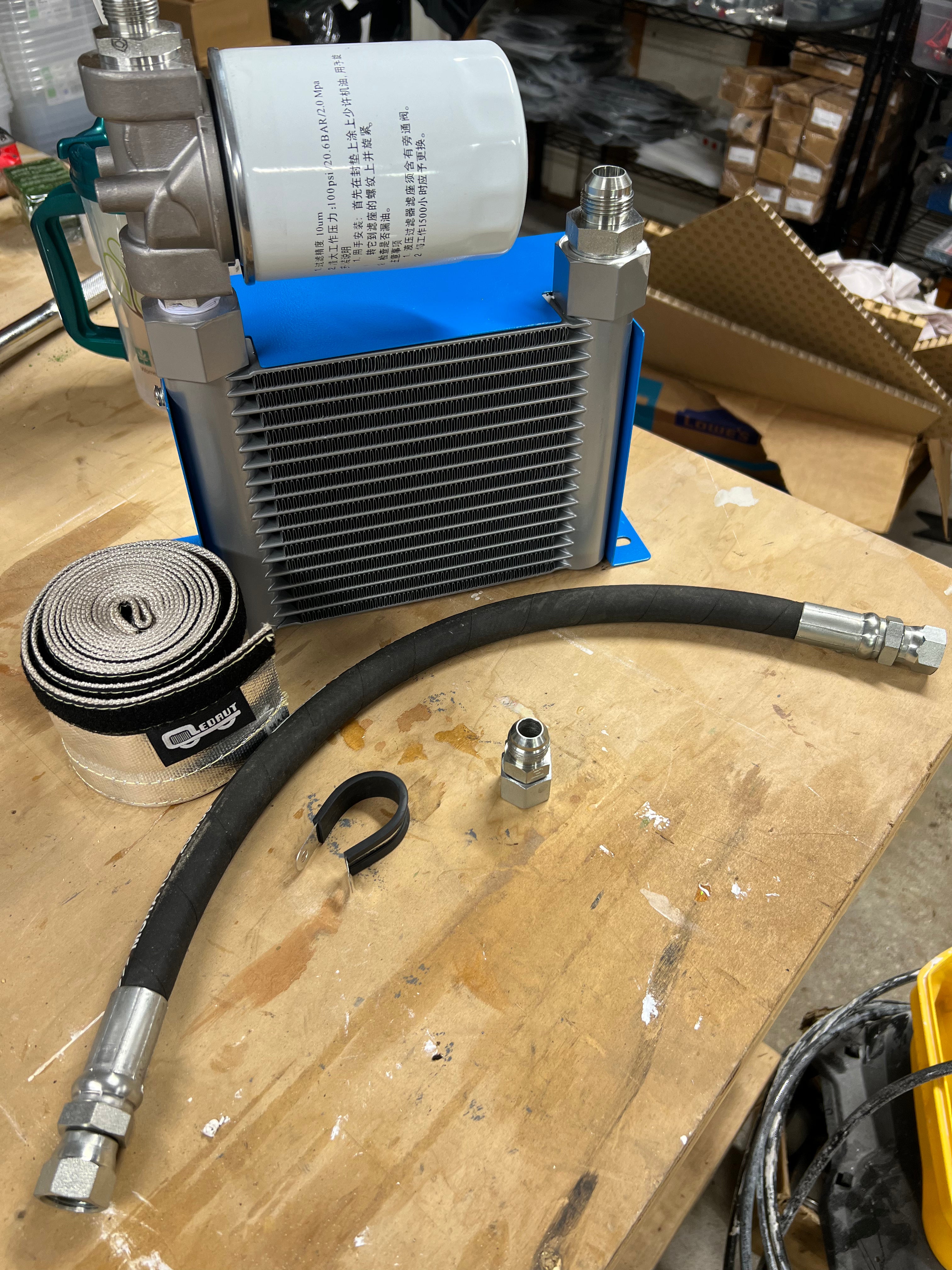 H15/H15R Style Complete Hydraulic Cooler and Filter Kit