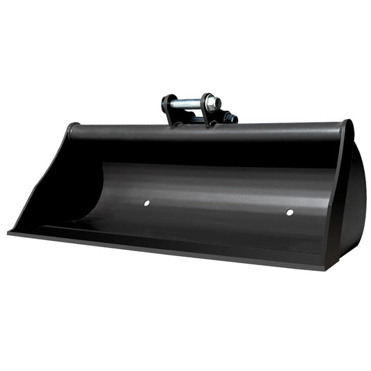 HUAYEE 800mm Toothless Bucket with Pins – Heavy-Duty Attachment for 1-1.8 Ton Mini Excavator.in-Stock in The US