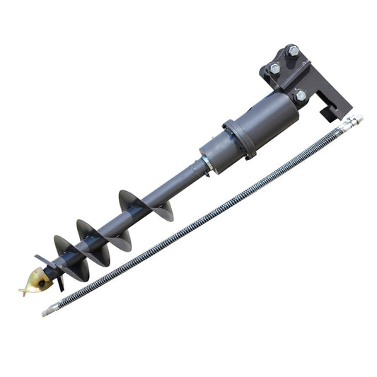 HUAYEE Auger Attachment for Mini Excavators - Ideal for Drilling, Tree Planting & Utility Installation - USA Stock