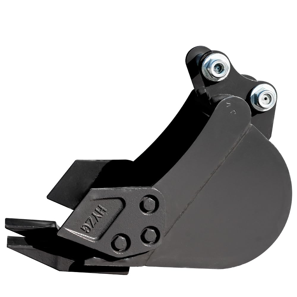 HUAYEE 200mm Narrow - Tooth Bucket Attachment for Mini Excavators - Ideal for Ditching, Small Excavation Projects - USA Stock