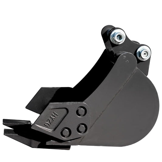 HUAYEE 200mm Narrow - Tooth Bucket Attachment for Mini Excavators - Ideal for Ditching, Small Excavation Projects - USA Stock