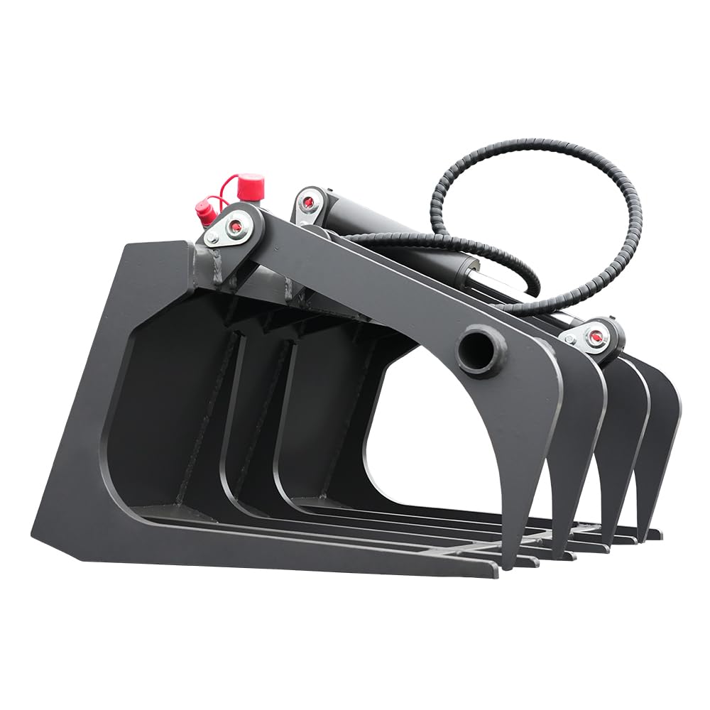 HUAYEE Log Grapple Attachment for Skid - Steer Loaders - Ideal for Wood Handling, Landscaping & Farm Work - USA Stock
