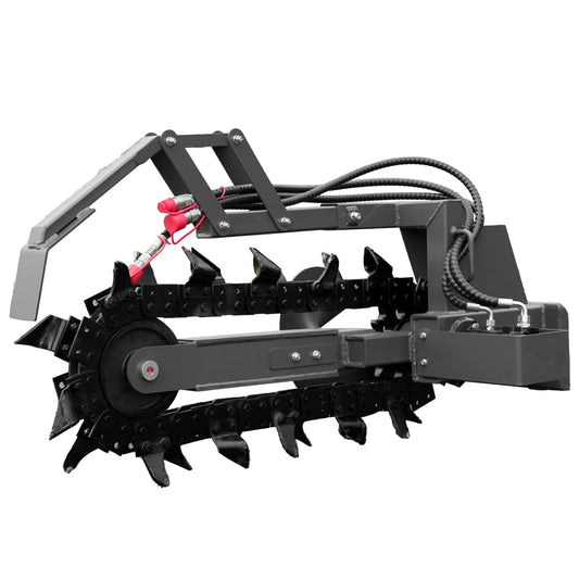 HUAYEE Trencher Attachment for Skid - Steer Loaders - Ideal for Pipeline Laying, Cable Installation & Landscaping - USA Stock