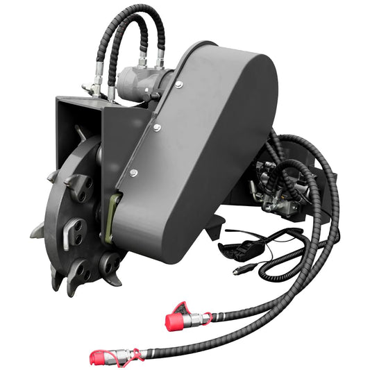 HUAYEE Swing Stump Crusher Attachment for Skid Steer Loaders - Ideal for Landscaping, Farm & Land Clearing - USA Stock