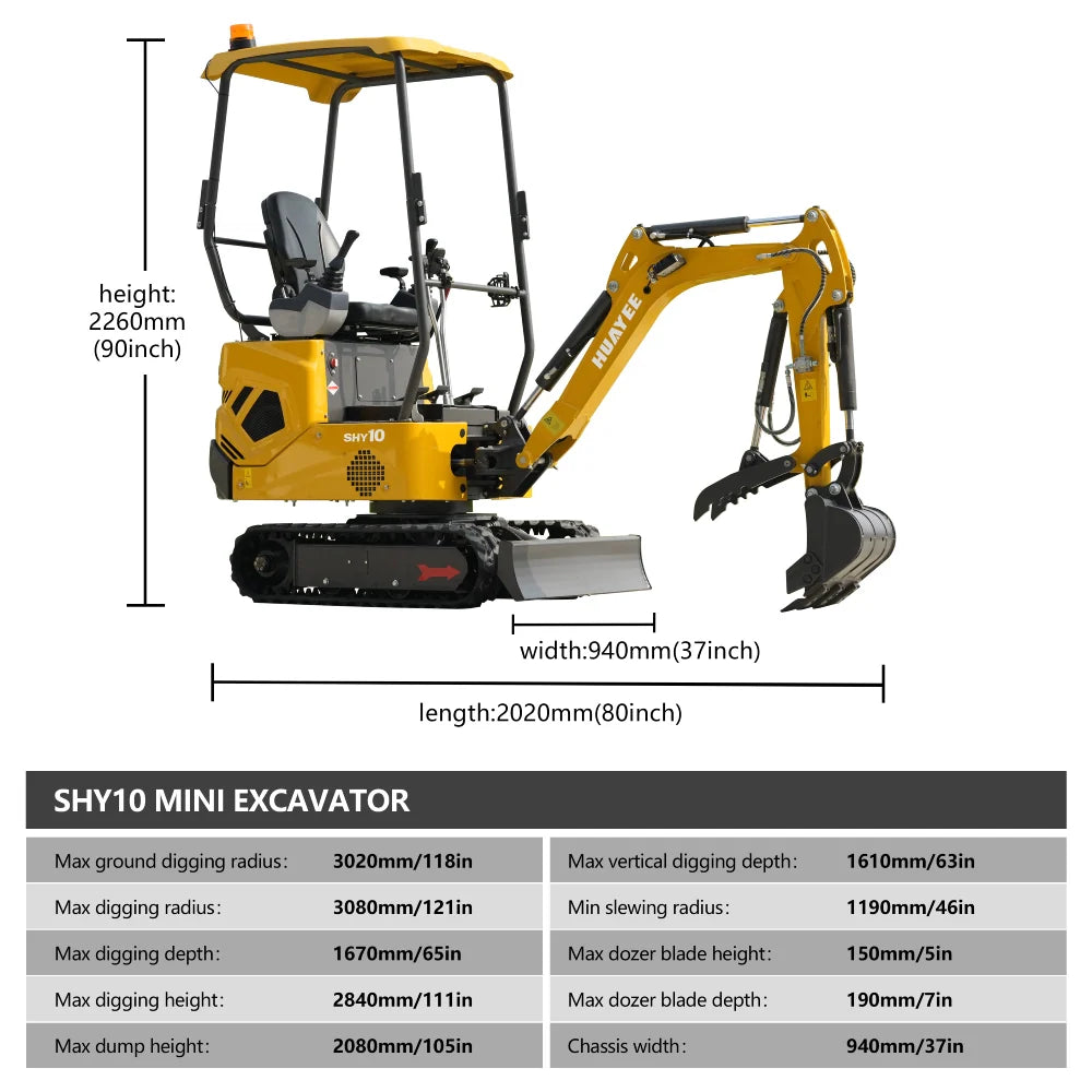 HUAYEE SHY10 Mini Excavator