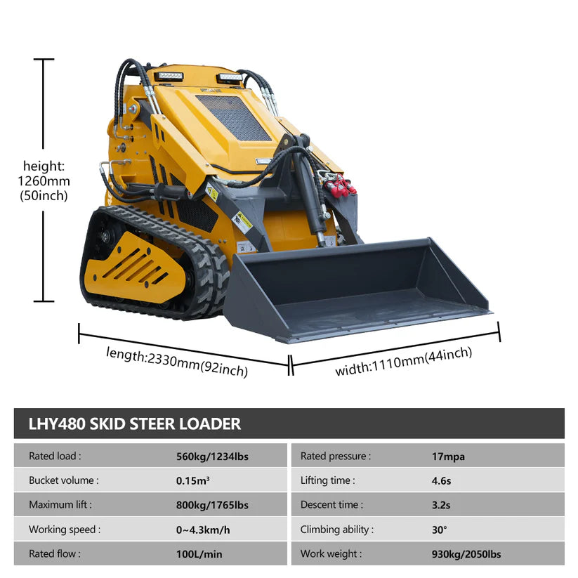 HUAYEE LHY480 Mini Skid Steer Loader