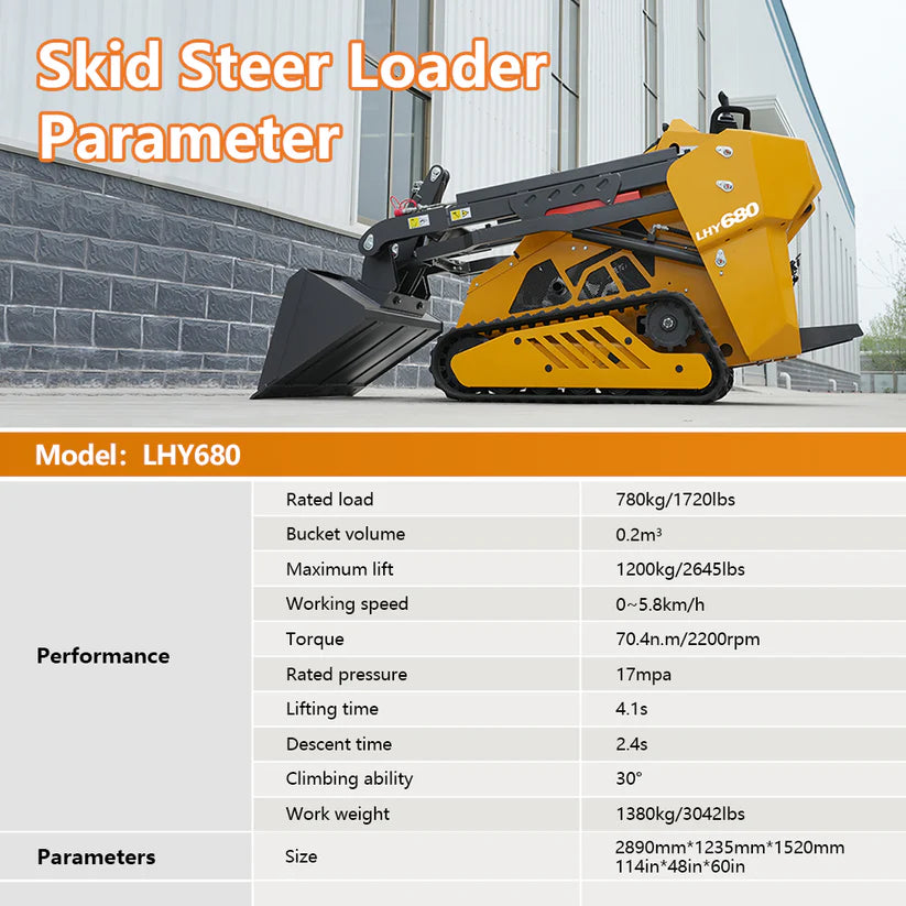 HUAYEE LHY680 Mini Skid Steer Loader